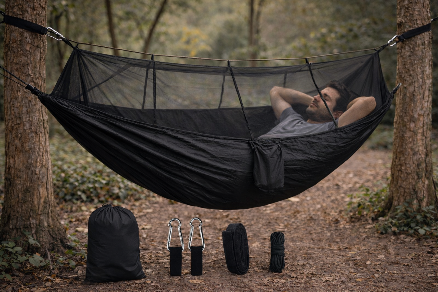 Hamaca de Camping con Mosquitero Integrado – Portátil y Resistente