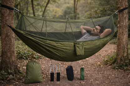 Hamaca de Camping con Mosquitero Integrado – Portátil y Resistente