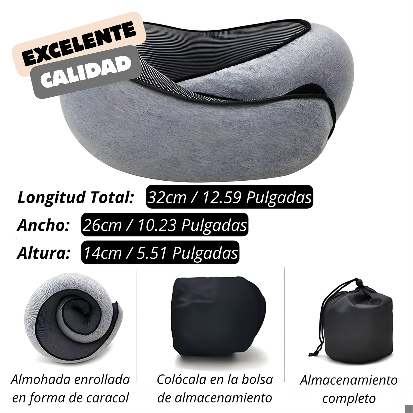 Kelvani Comfort 360™ – Almohada Ergonómica de Viaje