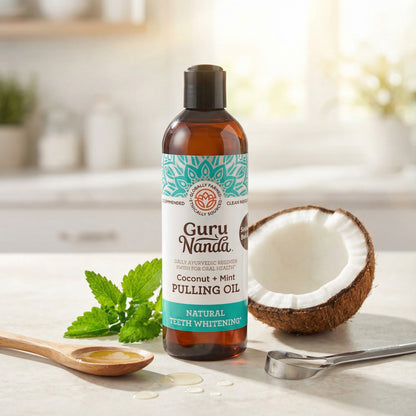 Aceite Dental CocoMint GuruNanda® – Aliento Fresco y Limpieza Natural